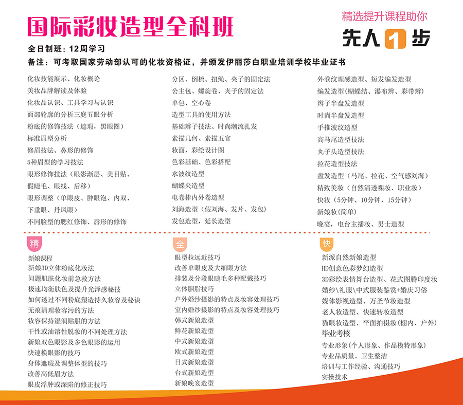 国际彩妆造型全科班