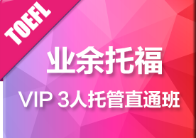 业余托福VIP3人托管培训班