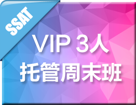 SSAT-VIP3人托管周末培训班