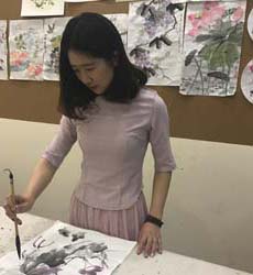 武汉新鸿书院特约主讲老师国画老师：朱老师