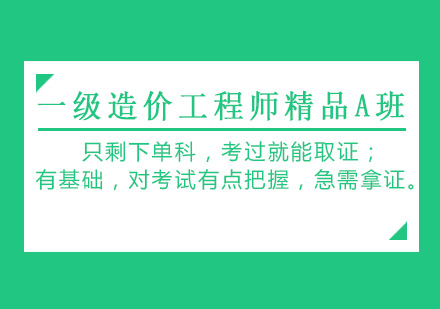 一级造价工程师精品A班