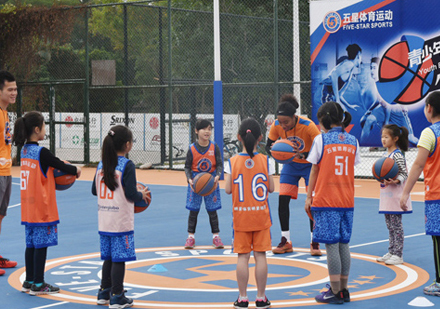 北京五星体育运动篮球运球基本功教学