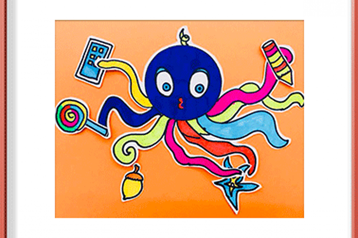 《七彩的小章鱼》 8岁学员作品