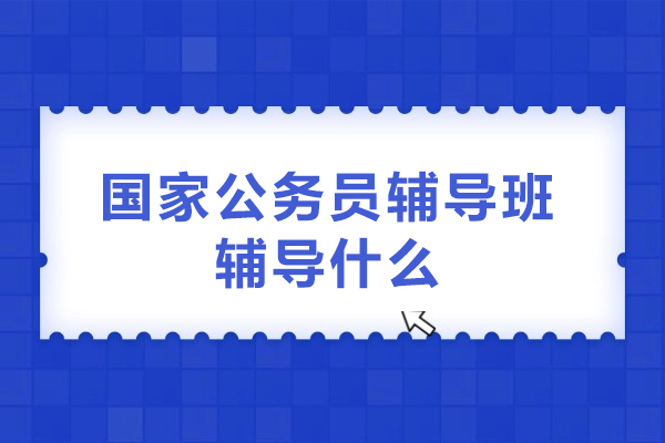 国家公务员辅导班辅导什么-国家公务员辅导班辅导内容