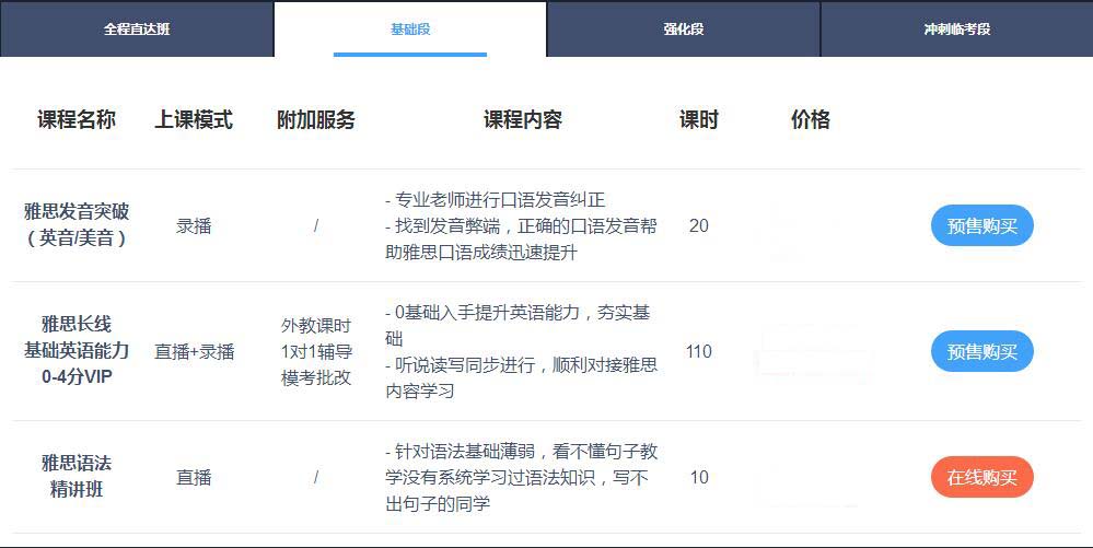 课程安排