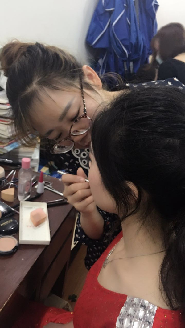 化妆教学现场