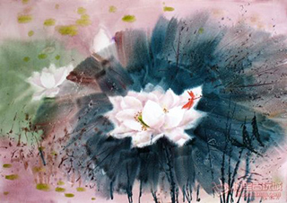 老人水彩花鸟画班