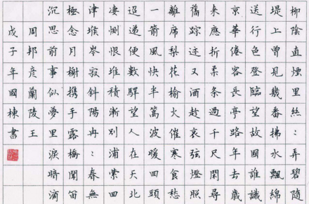 硬笔书法作品展示