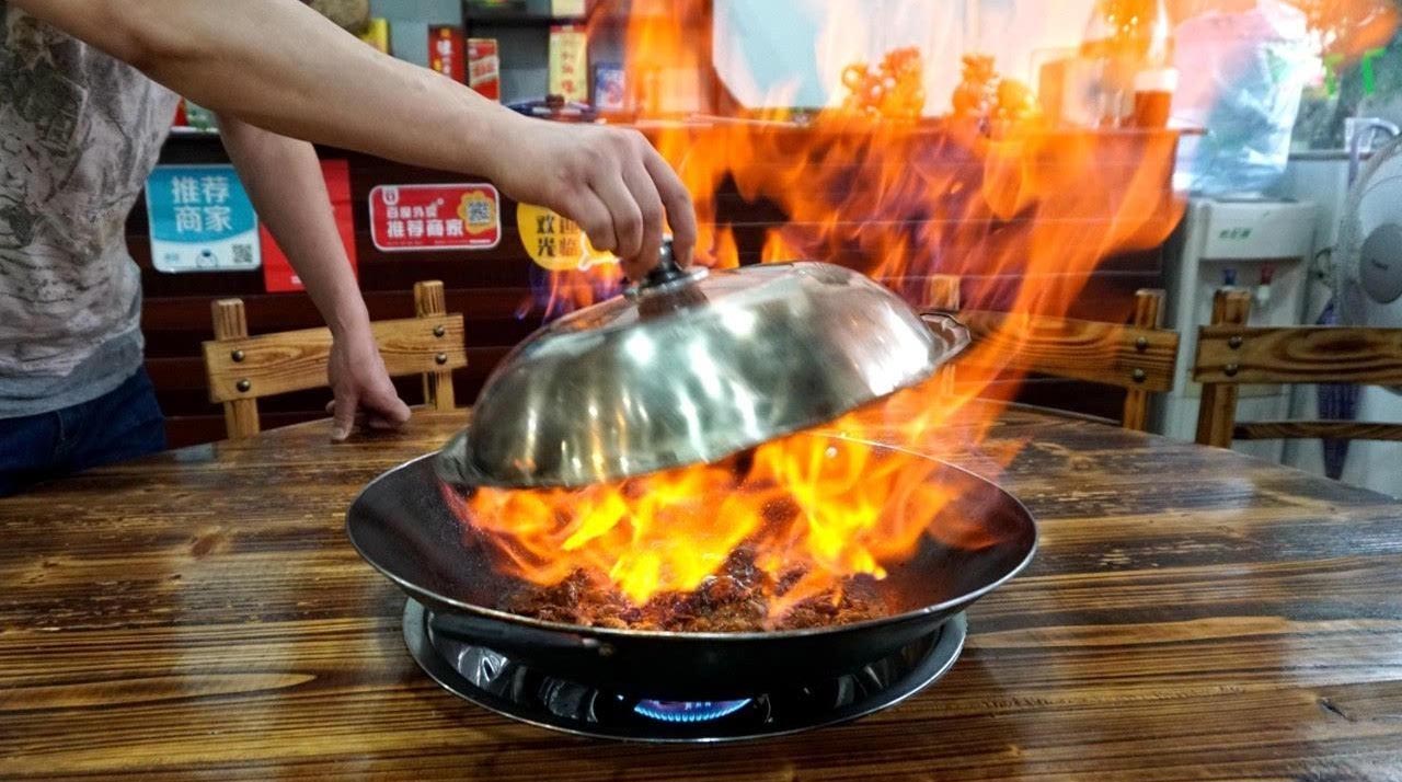 火焰醉鹅制作过程