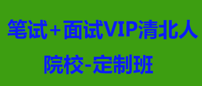 笔试面试VIP清北人院校定制班