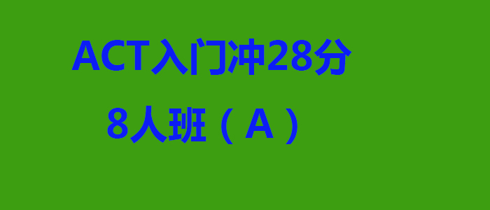 ACT入门冲28分8人班A