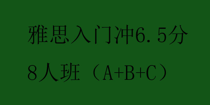 雅思入门冲65分8人班ABC