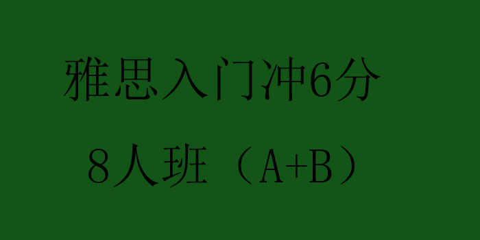 雅思入门冲6分8人班AB