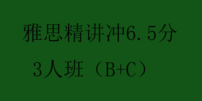 雅思精讲冲65分3人班BC