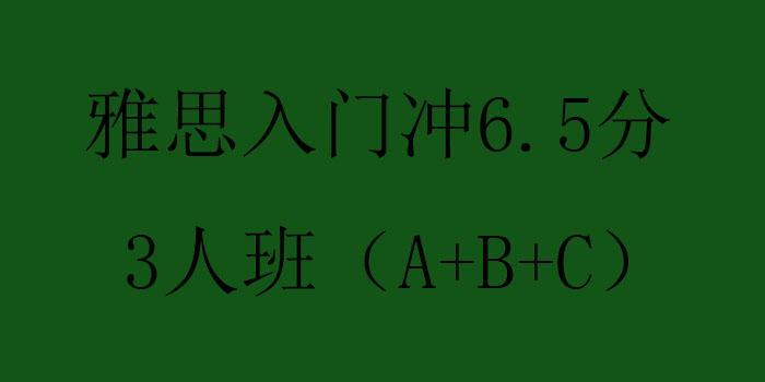 雅思入门冲65分3人班ABC