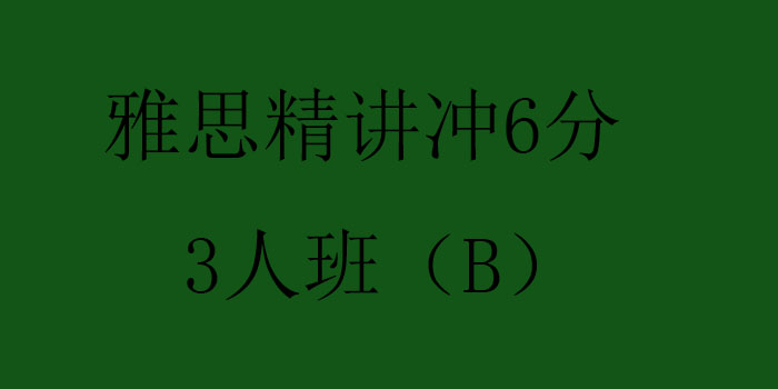 雅思精讲冲6分3人班B