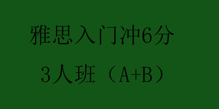 雅思入门冲6分3人班AB