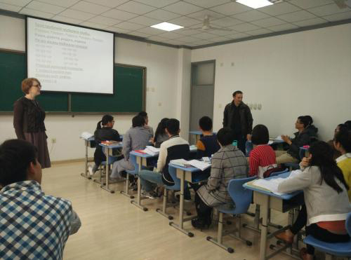俄语发音教学实景