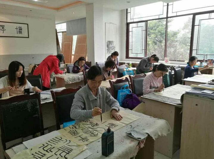 书法教学现场
