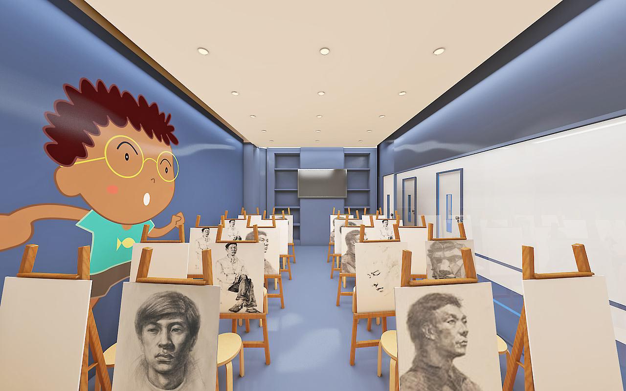油画写生教学现场