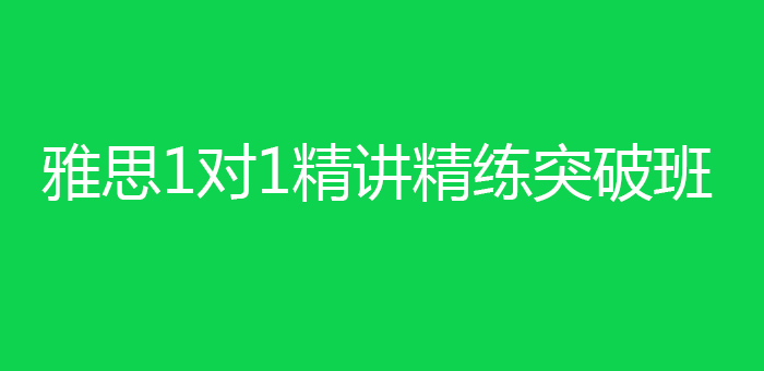 雅思1对1精讲精练突破班