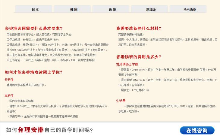 亚洲留学城市对比