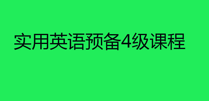 实用英语预备4级课程