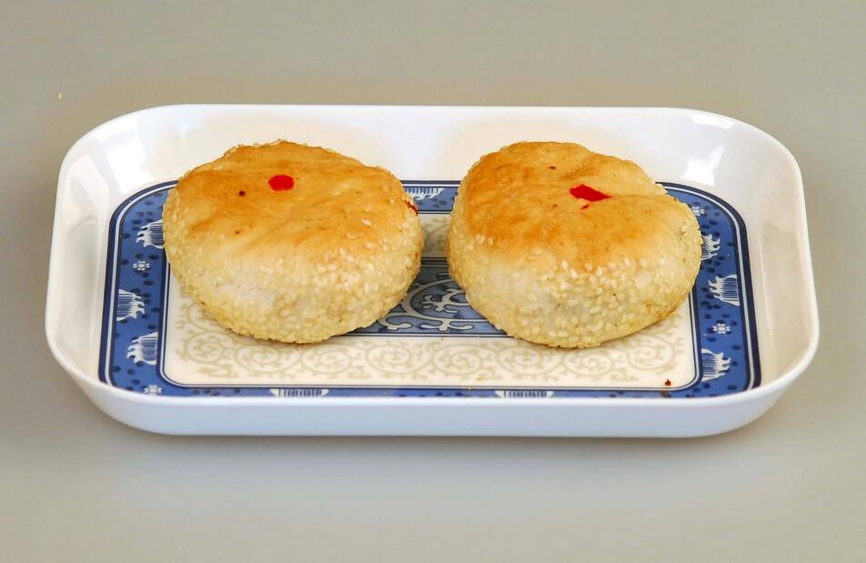 金黄酥脆公婆饼特写