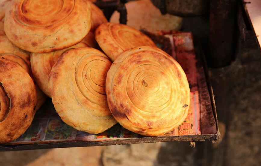 河南烧饼制作现场