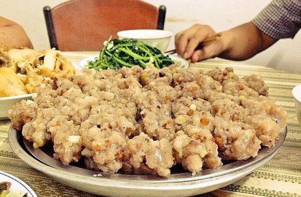 客家肉丸制作过程