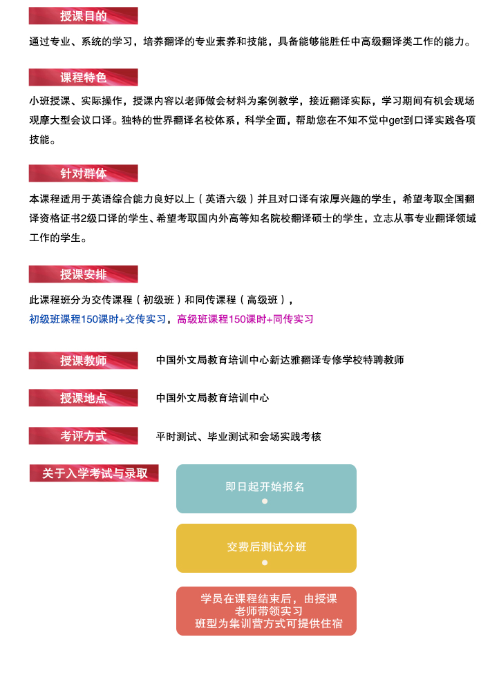 学员口译实训场景