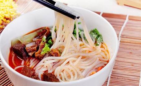 津市牛肉粉制作现场