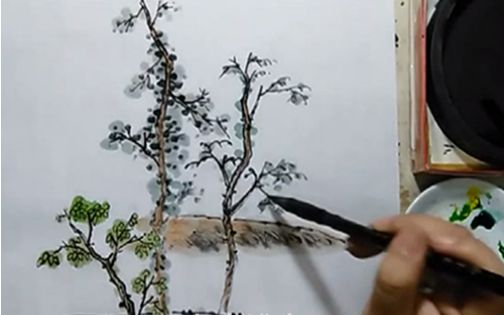 国画教学现场