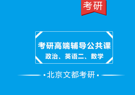 政治、英语二、数学考研高端辅导公共课