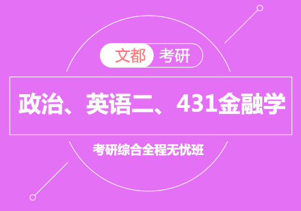 政治、英语二、考研431金融学综合全程无忧班