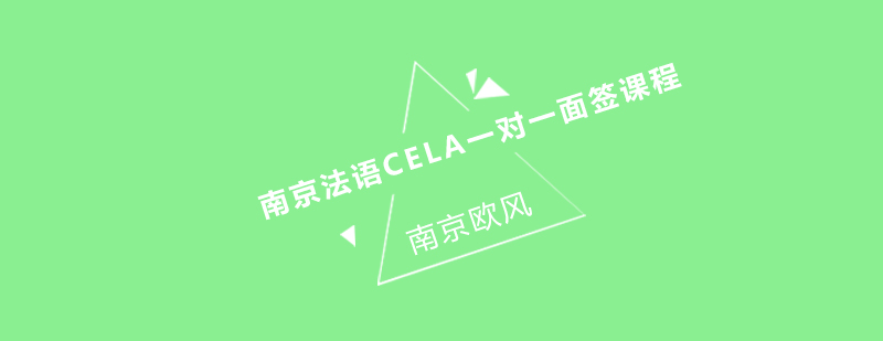 南京法语CELA一对一面签课程