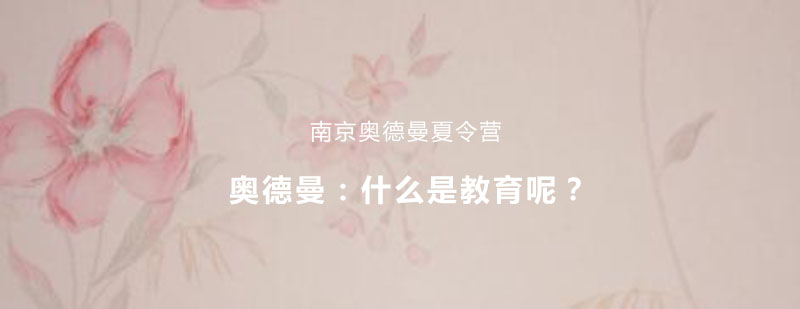 南京奥德曼教育实践