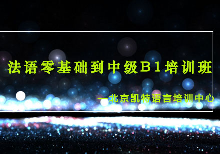 法语零基础到中级B1培训班