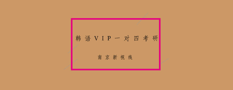 南京韩语VIP一对四考研冲刺培训