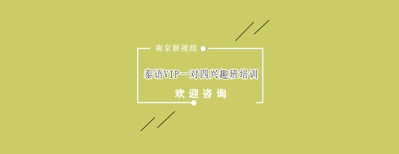 南京泰语VIP一对四兴趣班培训