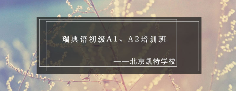 瑞典语初级A1A2培训班