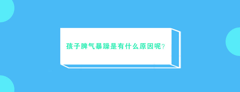 孩子脾气暴躁是有什么原因呢