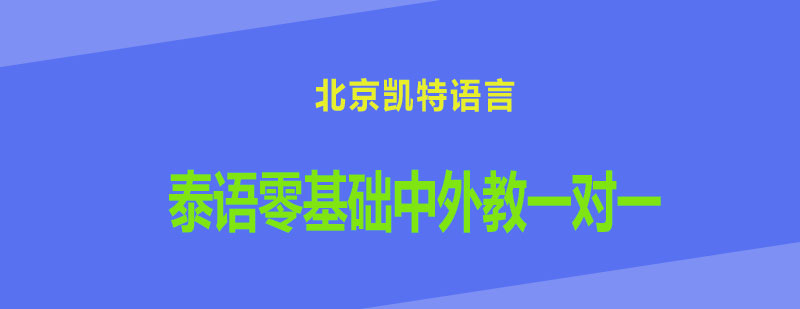 泰语零基础中外教一对一