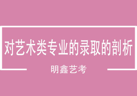 对艺术类专业的录取的剖析