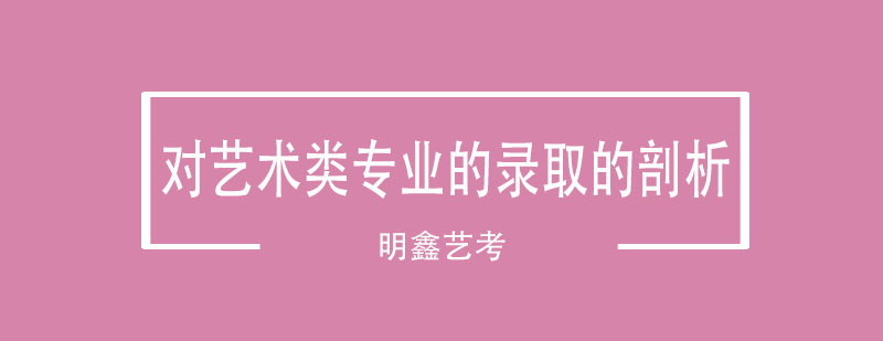 对艺术类专业的录取的剖析