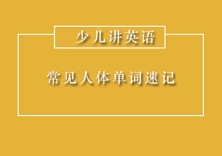 少兒英語人體部位詞匯速記法
