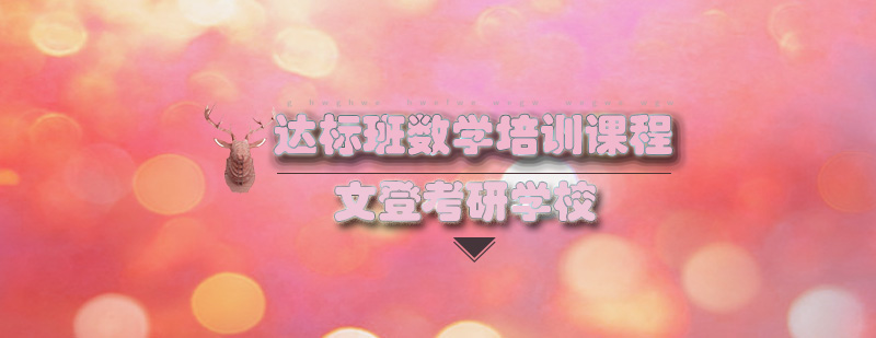 数学全程培训课程