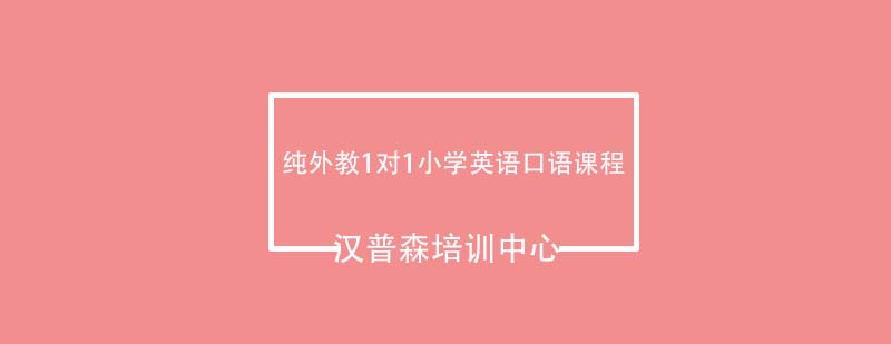 纯外教1对1小学英语口语课程