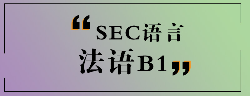 法语B1课程体系