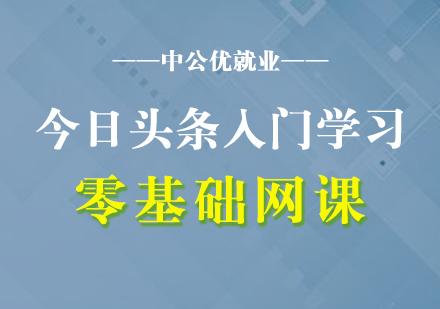 今日头条零基础入门学习网课